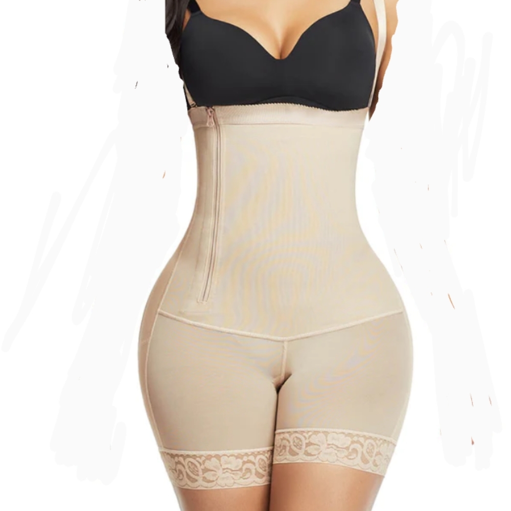 FeelinGirl women's shape wear size XXL tan side/crotch zipper